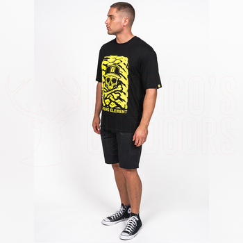 Hunters Element Dead Tread Tee Black Fluoro Yellow