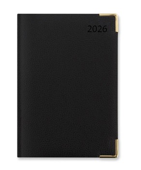Letts - Connoisseur A5 Day to a Page Diary with Appointments 2027 - Black - 27-TC1XBK