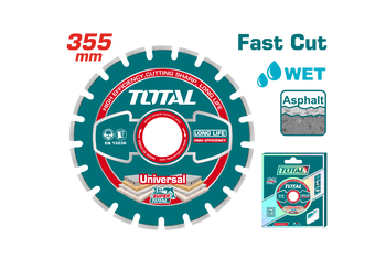 TOTAL - 14"X1" Segmented Diamond DISC for ASPHALT & CONCRETE Cutting