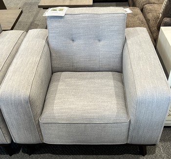 Vicenza Mid-Century Upholstered Chair, Gray