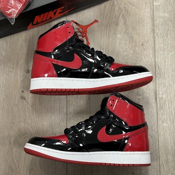 Jordan 1 Retro High OG Patent Bred (GS) - Pre-Owned - view 9