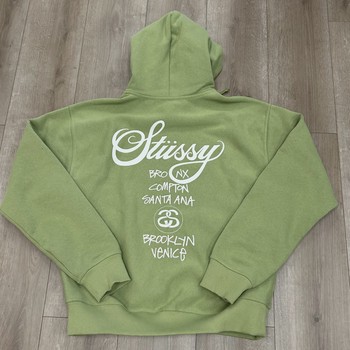 Stussy World Tour Zip Hoodie 'Moss' • Pre-Owned [6884] - view 3