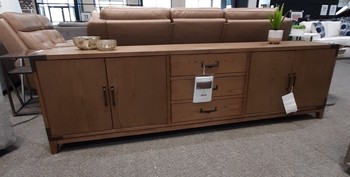 Hawthorne 96in. Media Console, Brown by Abbyson