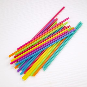 BRIGHTLY COLOURED REUSABLE STRAWS - PACK OF 24