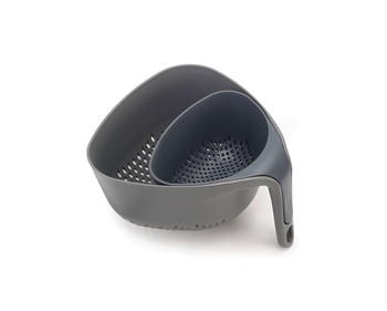 JOSEPH JOSEPH NEST 2 PIECE SQUARE COLANDER - GREY