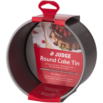 CAKE TIN 15CM 6" ROUND NON STICK - JUDGE