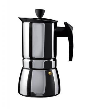 POLISHED STAINLESS STEEL 6-CUP ESPRESSO