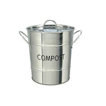 COMPOST BUCKET - STAINLESS STEEL FINISH
