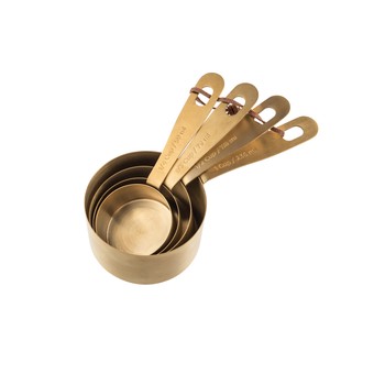 KITCHEN PANTRY BRASS MEASURING CUPS