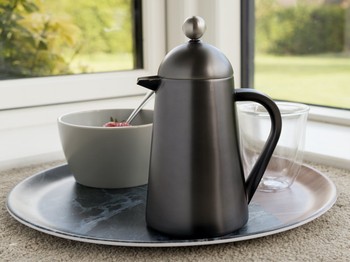 GUN METAL DOUBLE WALLED 3 CUP JUG CAFETIERE