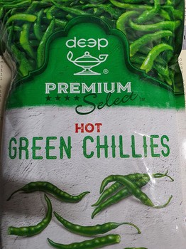 Deep Frozen Green chilies 340g