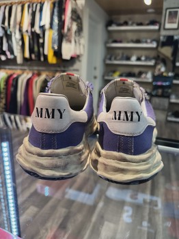 Maison Mihara Yasuhiro Blakey OG Sole Purple Canvas Distressed Sneaker (No Box) • Pre-Owned [5516] - view 3
