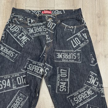 Supreme License Plate Baggy Jean Rigid Indigo • Pre-Owned [3995] - view 3