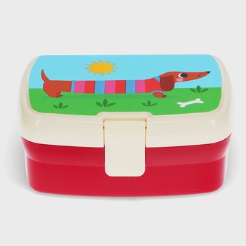 SAUSAGE DOG LUNCH BOX WITH TRAY