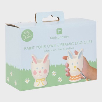 Talking Tables - Paint Your Own Ceramic Egg Cup 2 Pack - BUNNY-EGGCUP-PYO
