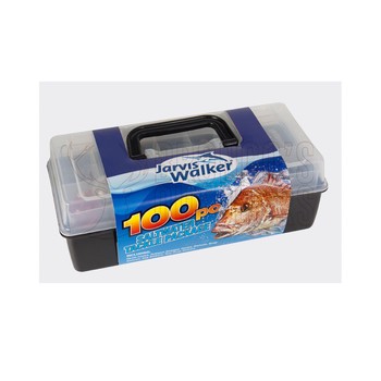 Jarvis Walker Tackle Box 1Tray w/100 Pieces assorted tackle
