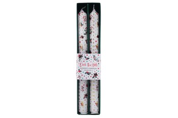 ADVENT CANDLES -PACK OF 2 - CHRISTMAS DECK THE HALLS