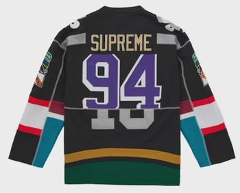 SS26 Supreme Paneled Hockey Jersey Black • Brand New [8768] - view 2