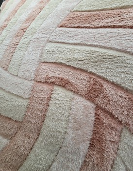4D Shaggy Rug 6483 Pink 8x11