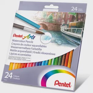 Pentel - WATERCOLOUR PENCILS SET 0F 24 - CB9-24U