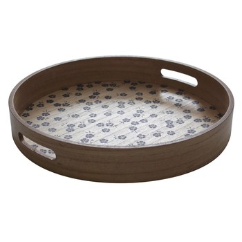 FORGET-ME-NOT PRINTED ROUND TRAY