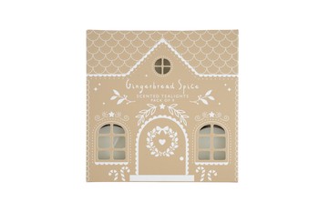 GINGERBREAD SCENTED TEALIGHTS - SET OF 9