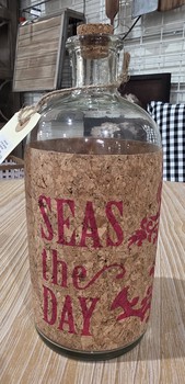Oval Cork Wrapped Bottle / Small