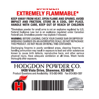 Hodgdon H4895 Powder 450gr (1lb)