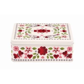 EMMA BRIDGEWATER LOVE BIRDS DEEP RECTANGULAR TIN