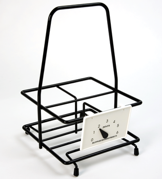 BLACK MILK BOTTLE HOLDER - 4 BOTTLE