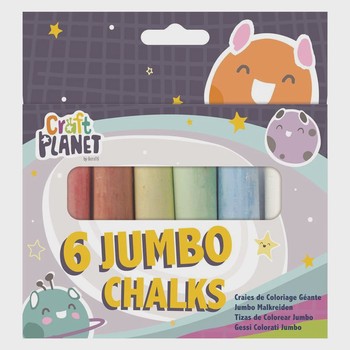 West Design - Jumbo Coloured Chalk (6pcs) - CPT 714006