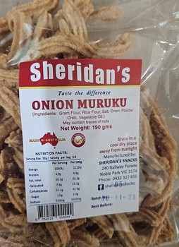 Sheridan Onion Murukku 190gm