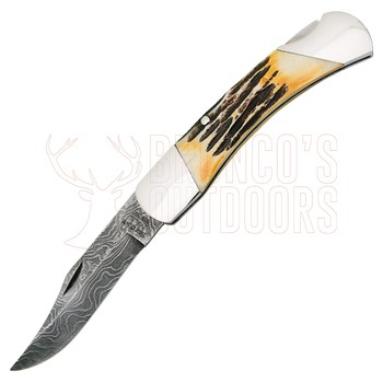 Bear & Son Cutlery 5" Genuine India Stag Bone Professional Lockback