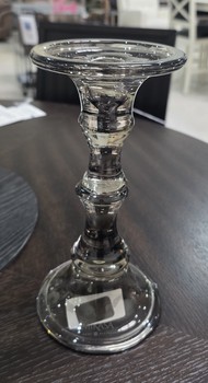 Smoke Glass Candle Holder / Medium