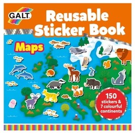 Galt - Reusable Sticker Book - Maps - 1005287