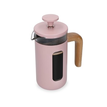 LA CAFETIERE PISA 3 CUP CAFETIERE WITH WOODEN HANDLE - PINK