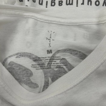 Travis Scott x Fragment Manifest T-Shirt 'Cream • Pre-Owned [7511] - view 5