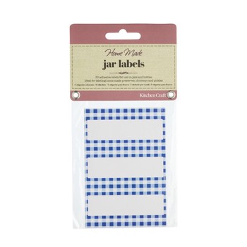 GINGHAM JAM LABELS - PACK OF 30