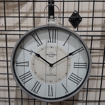 Grey & White Pendant Wall Clock