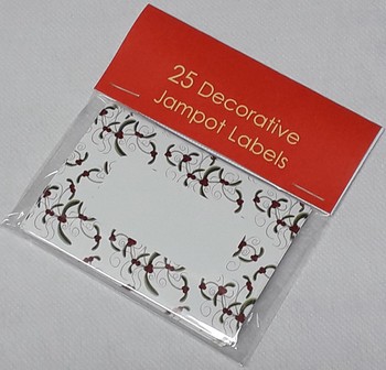 CHRISTMAS BERRY JAMPOT LABELS - PACK OF 25