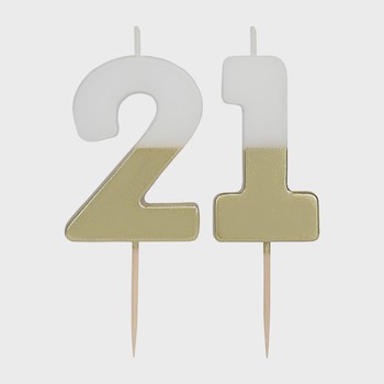 Talking Tables - Luxe Milestone Candle Number 21- LUXE -CANDLE-21