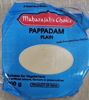 Maharajha Plain Papadam 100g Bulk (168)