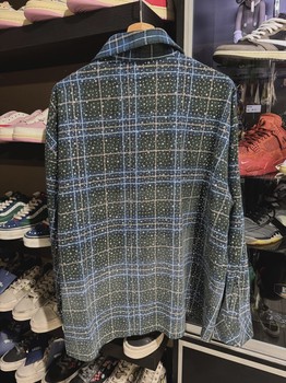 HMDD Rhinestone Flannel Blue Green XL • Pre-Owned [3392] - view 2