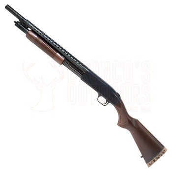 Mossberg 500 Retrograde Persuader Walnut Cyl Bore 12ga with Heat Shield