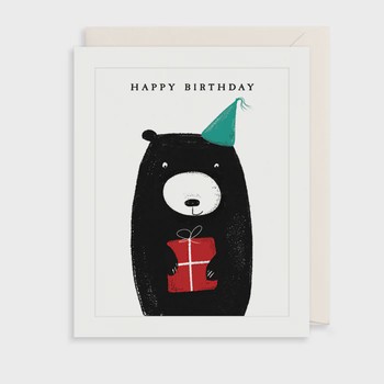 Artfile - Bear with Present  in Hat - BE07