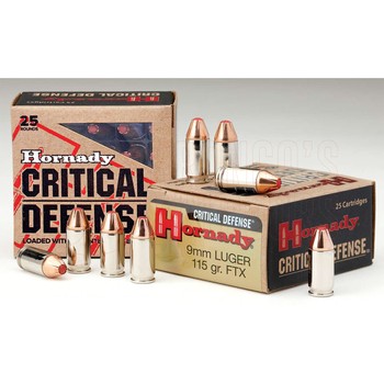 Hornady FTX Critical Defense 9mm 115gr