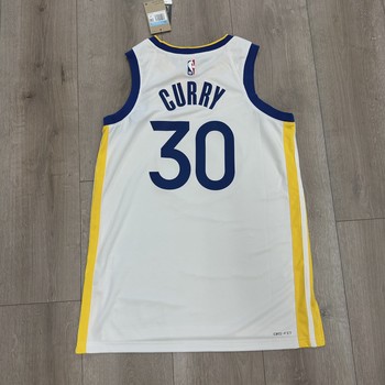 Nike Stephen Curry White Golden State Warriors Swingman Jersey • Brand New [3321] - view 3