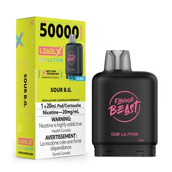 Level X Flavour Beast G2 Ultra 50K Pod - Sour B.G. Iced