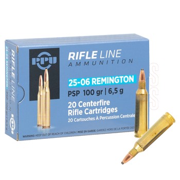 PPU Rifle line ammunition 25-06 100gr SP