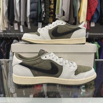 Air Jordan 1 Retro Low Original SP Travis Scott Medium Olive • Pre-Owned [1275] - view 3